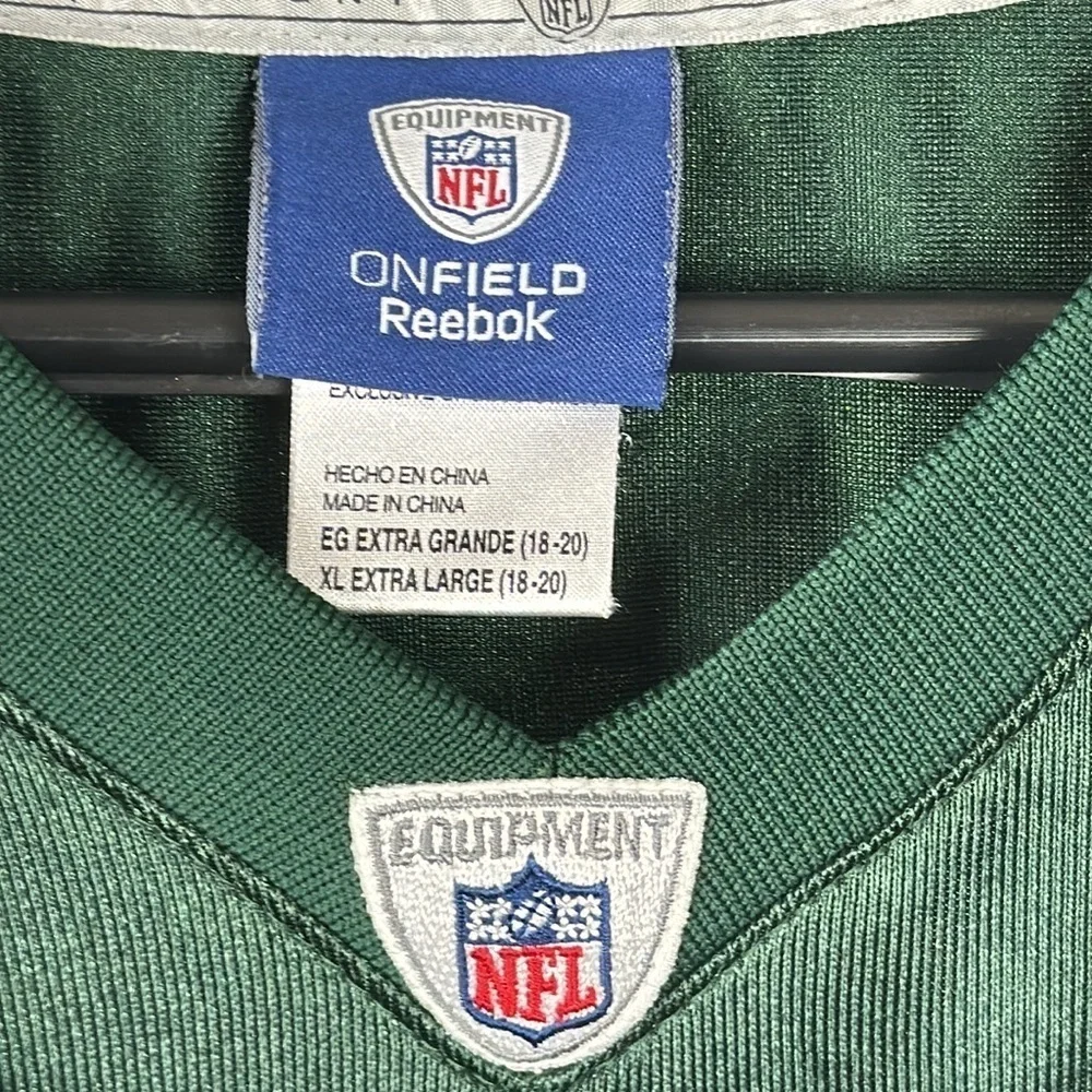 NFL On Field Reebok‎ Sanchez 6  NY Jets Jersey Youth XL 18-20 Green White EUC